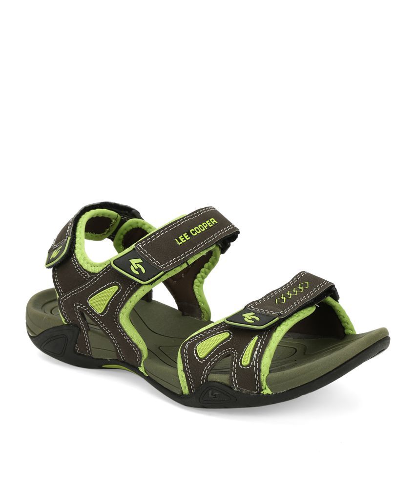 lee cooper men's leather sandals and floaters