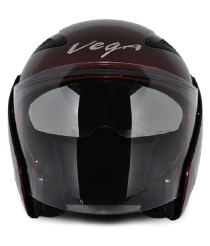 vega eclipse open face helmet with double visor