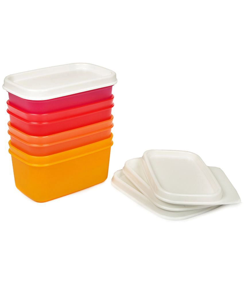     			Tupperware Keep Tab Xtra Mini Polyproplene Food Container Set of 4