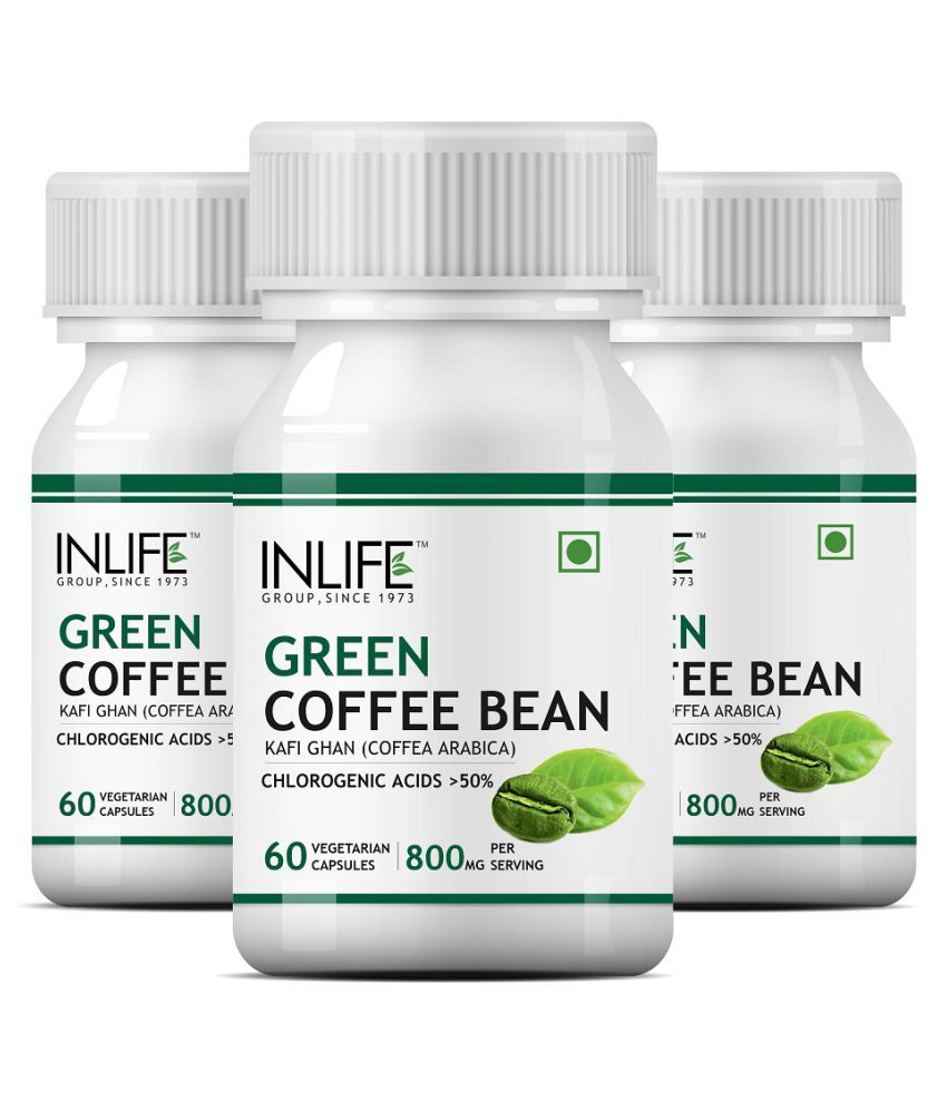 Inlife Green Coffee Bean Extract (800 mg) Coffea Arabica Capsule 180 no
