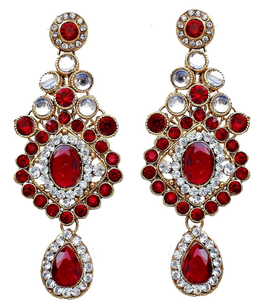 Lucky Jewellery Maroon Bridal Jewellery Set Buy Lucky Jewellery