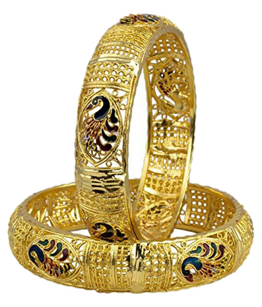     			YouBella Gold Plated Bangles for Women