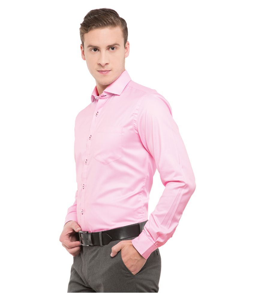 formal pink shirt white pant