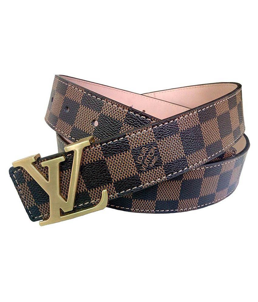LV Belt Brown Faux Leather Casual Belts: Buy Online at Low Price in India - Snapdeal