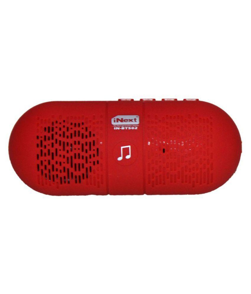     			Inext IN - BT502FM USD/ SD Player Call Attending Option Bluetooth Speaker - Red