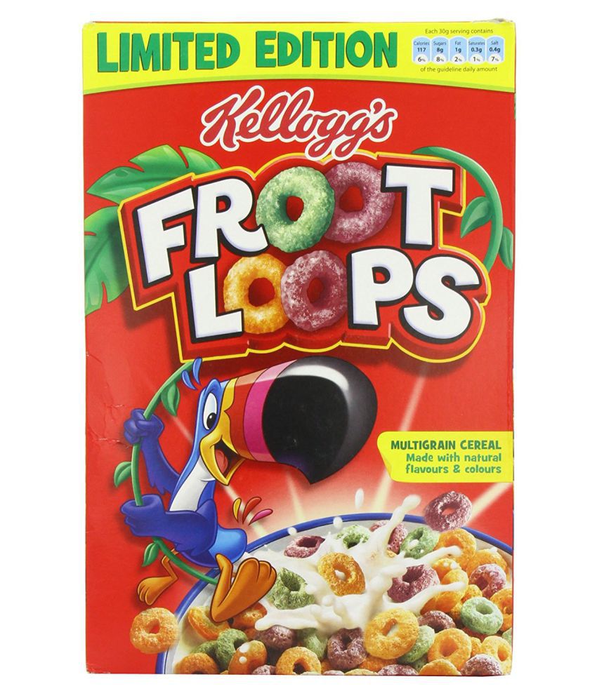 Kellogg's Froot Loops Fiber and Whole Grain Wheat Flakes 345 gm: Buy ...