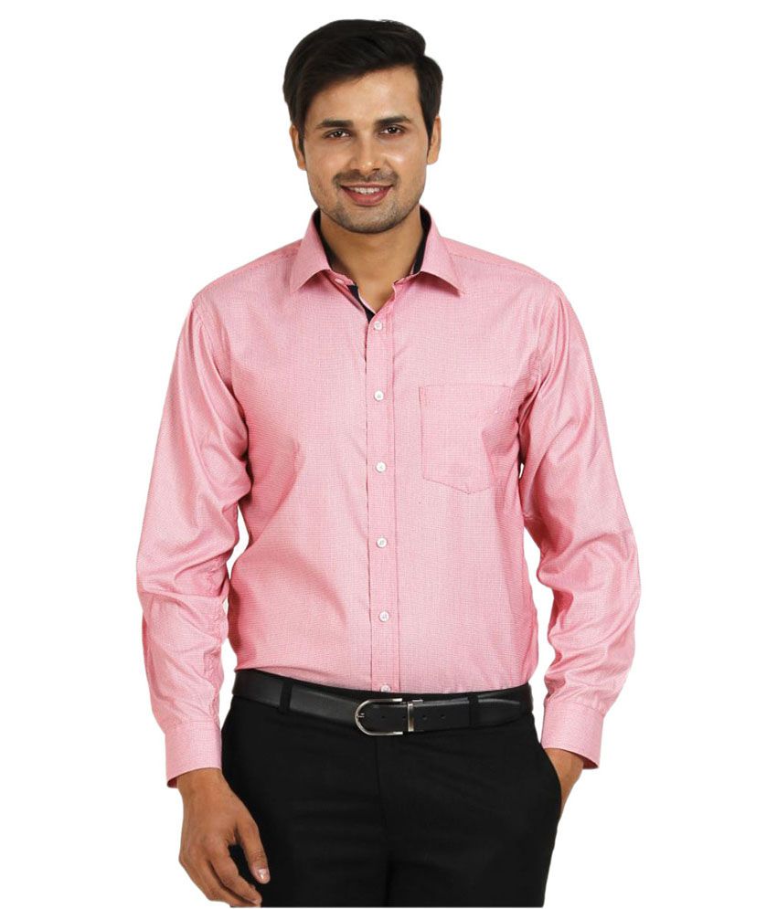 pink formal shirt for men