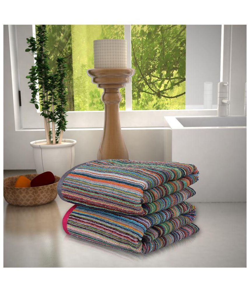     			Magna Set of 2 Terry Bath Towel Multi