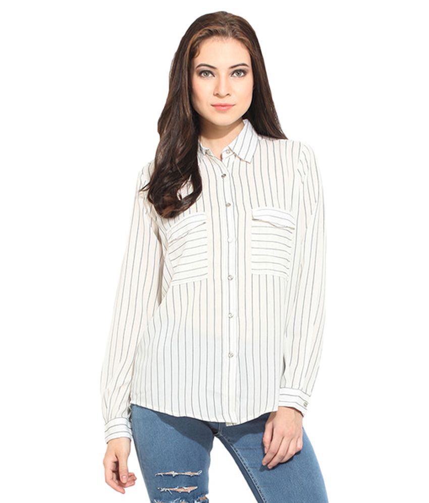 white georgette shirt