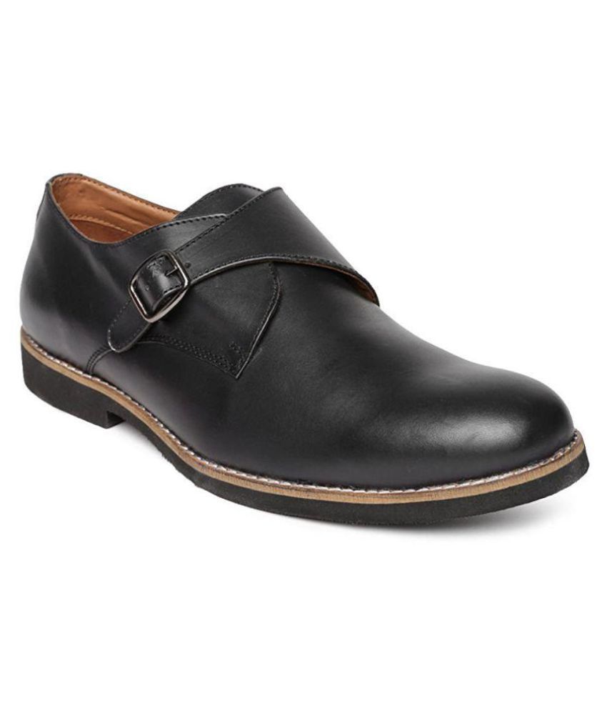 allen solly black formal shoes