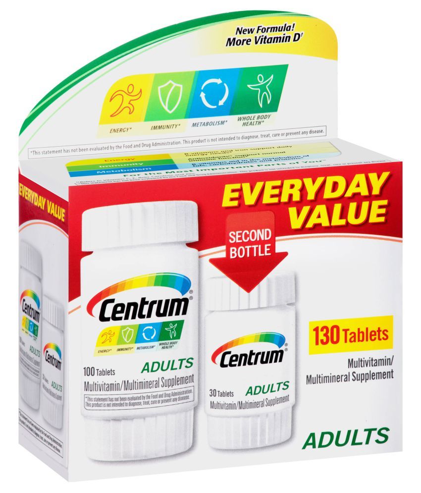 Centrum Adults Multivitamins 130 no.s Buy Centrum Adults Multivitamins