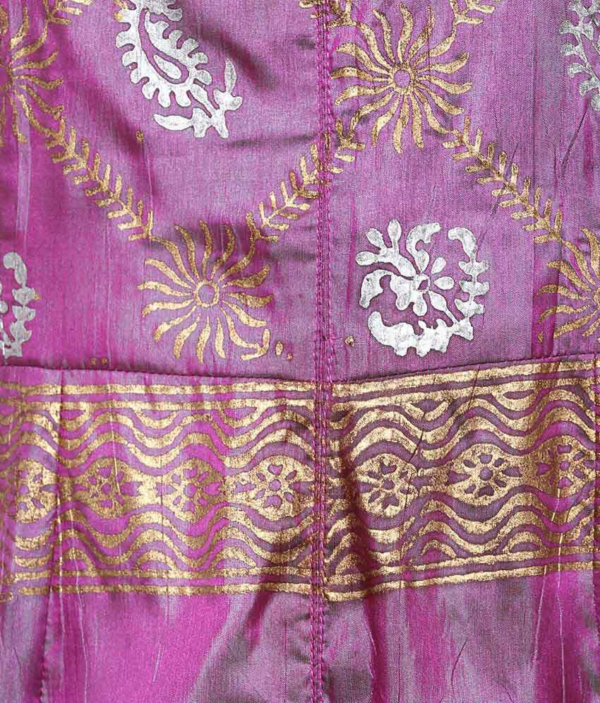 Shakumbhari Purple Raw Silk Anarkali Kurti - Buy Shakumbhari Purple Raw ...