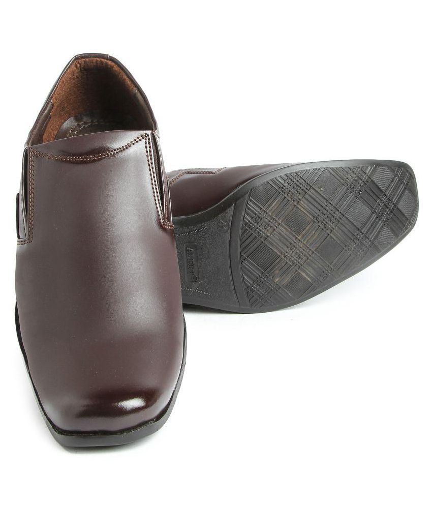 Series Brown Slip On Formal Shoes Price in India- Buy Series Brown Slip ...