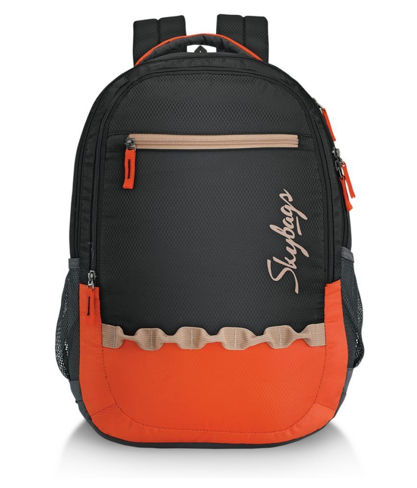 skybags orange and black