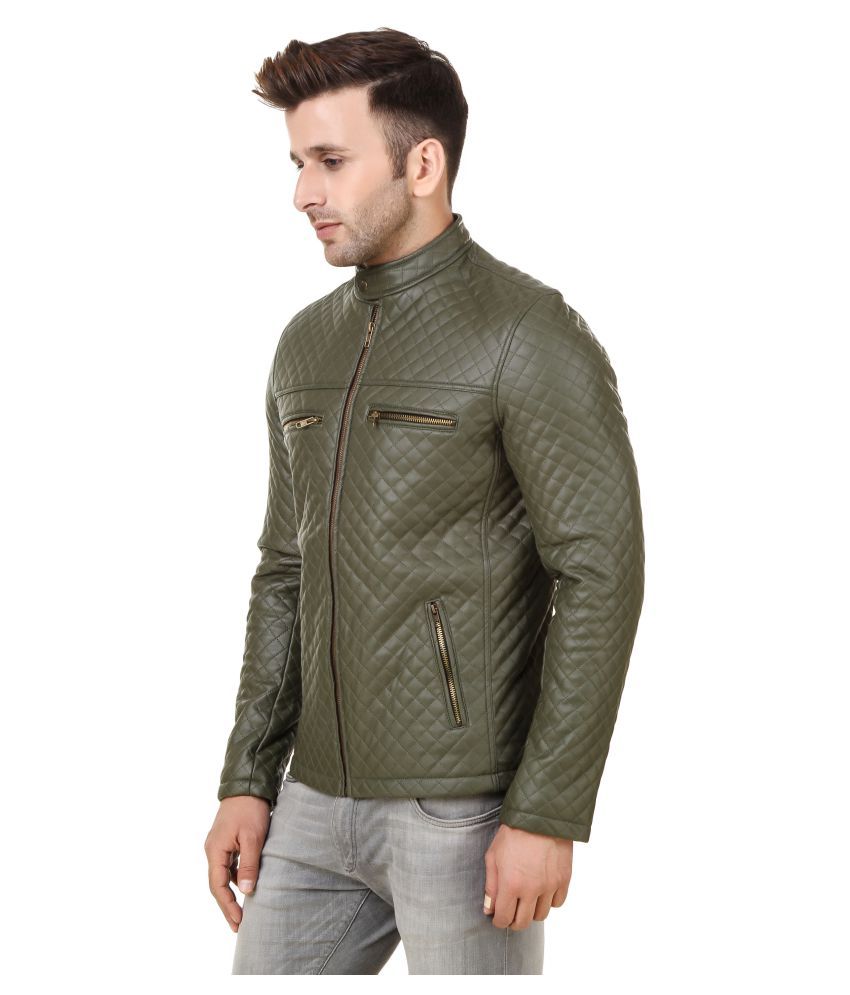 Kimbley Green Leather Jacket - Buy Kimbley Green Leather Jacket Online ...