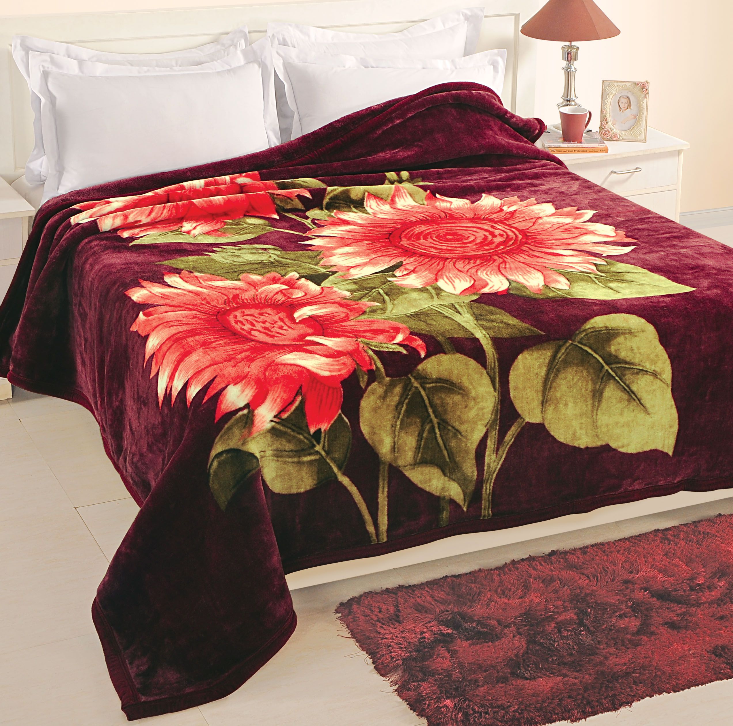     			Shital Blanket Double Polyester Floral Blanket