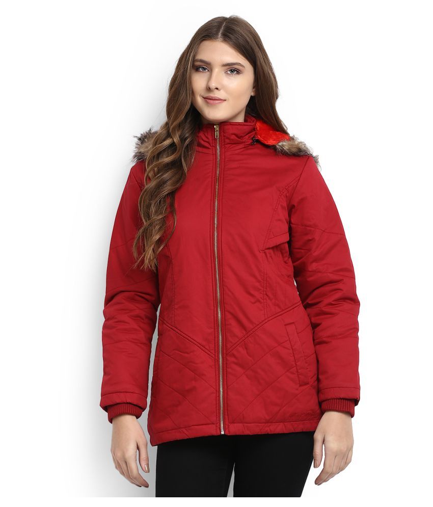 ladies padded coat with belt