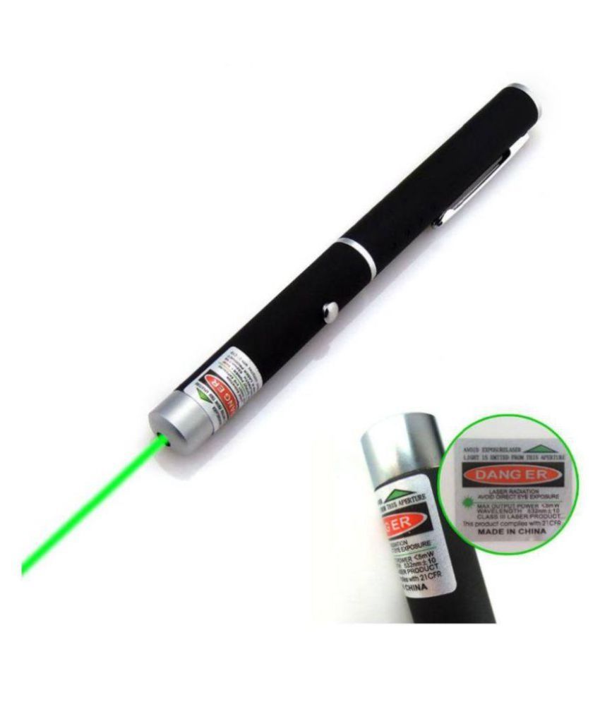 Latest Green Beam Light Laser Pointer Pen Class 3A Black: Buy Online at ...