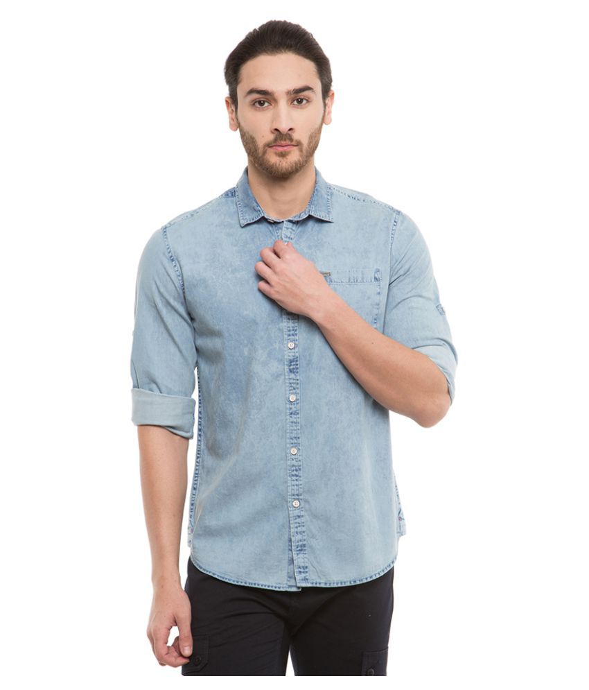 ... Blue Casuals Slim Fit Shirt available at SnapDeal for Rs.764