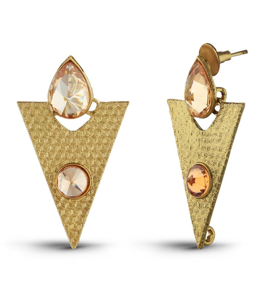 Rich Lady Golden Brass Earrings Buy Rich Lady Golden Brass Earrings