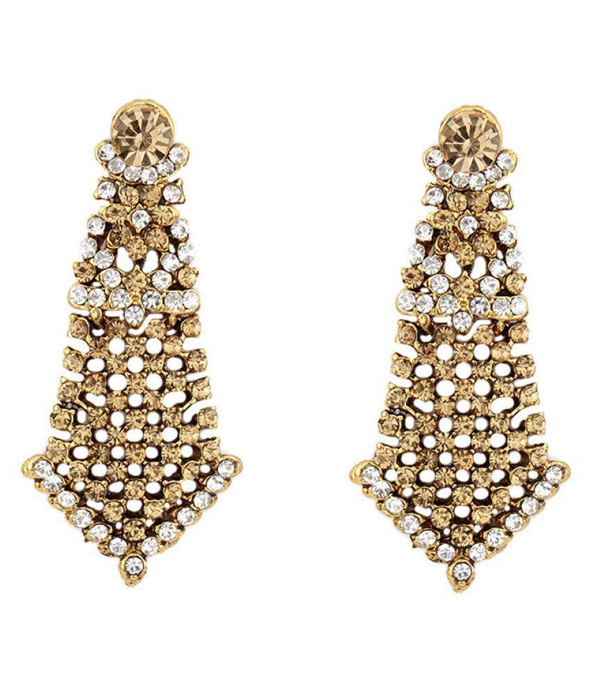 Jewels Guru Golden Necklace Set with Maang-Tika - Buy Jewels Guru ...