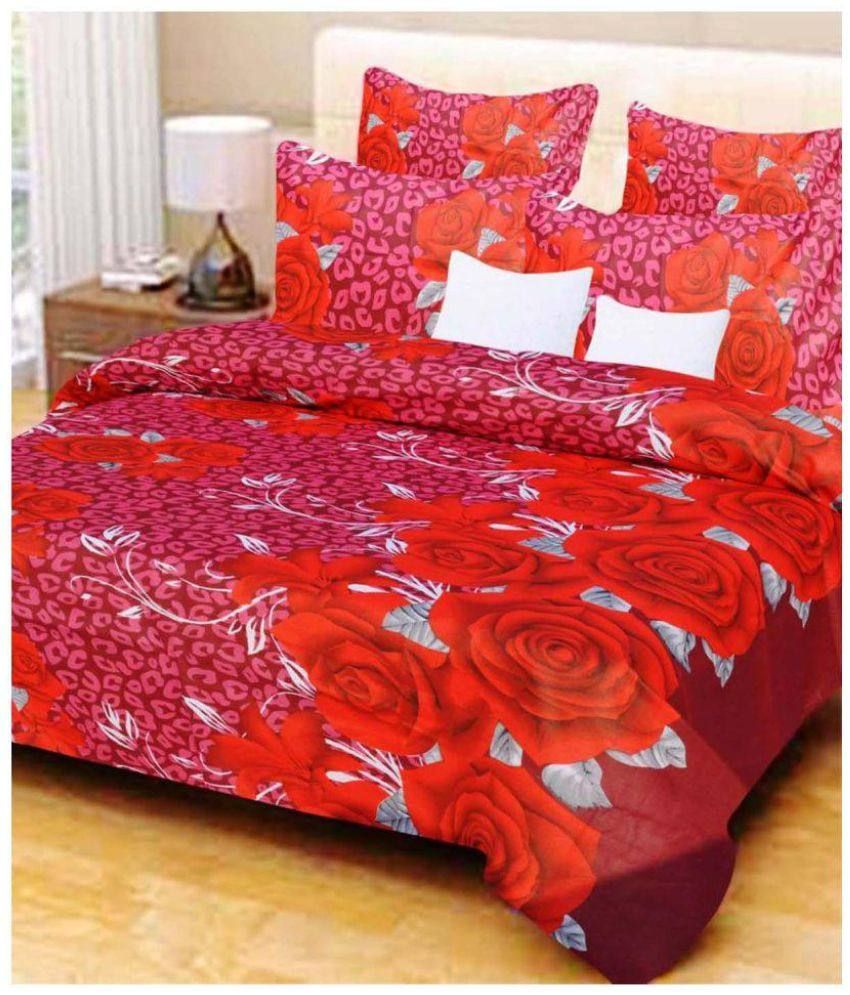 Best Deal Double Poly Cotton Multicolor Printed Bed Sheet Buy Best