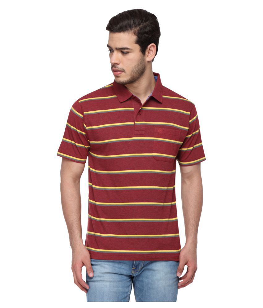 Download Classic Polo Maroon Regular Fit Polo T Shirt - Buy Classic ...