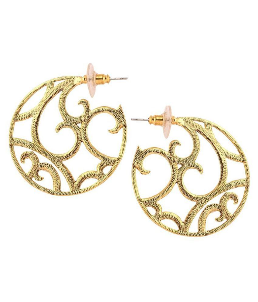     			The Jewelbox Golden Copper Balis Earrings