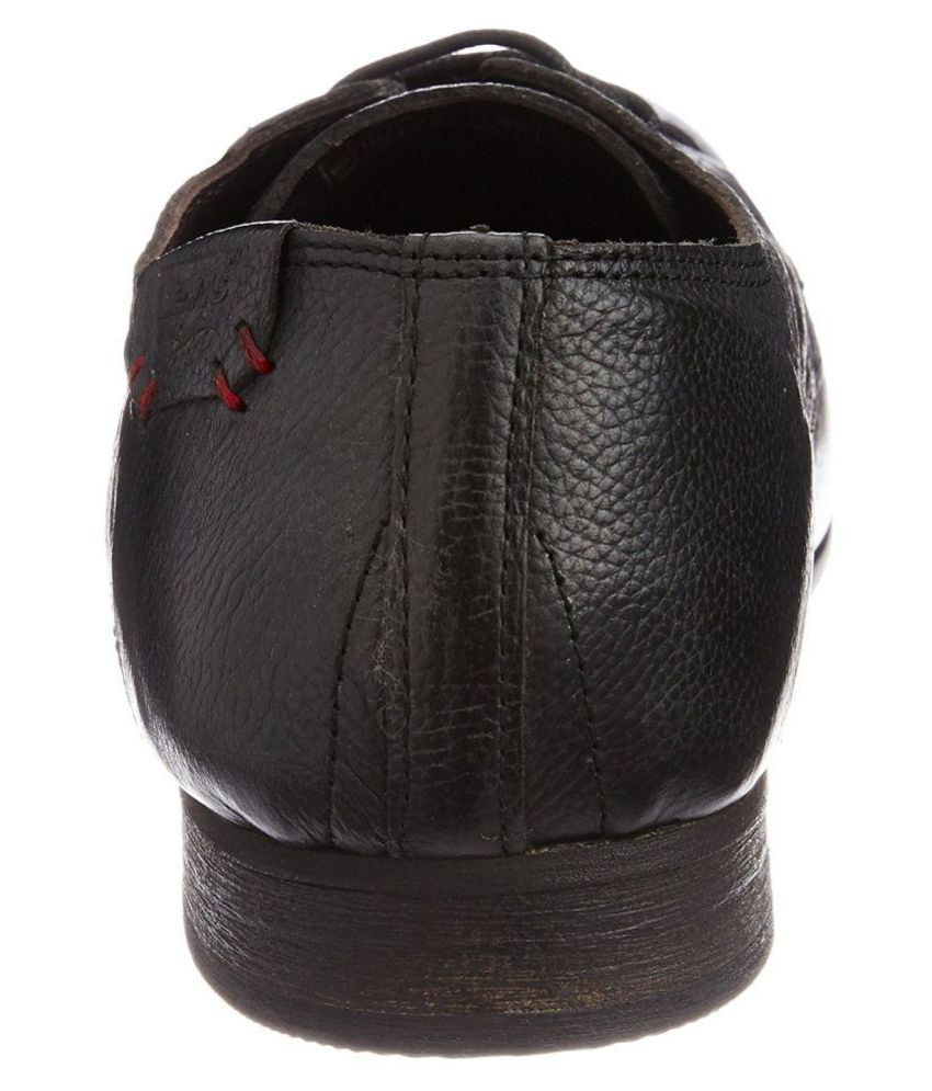 Levi's Black Derby Formal Shoes Price in India- Buy Levi's Black Derby