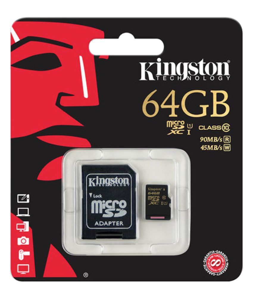 Kingston 64 GB Class 10 Memory Card Memory Cards Online at Low Prices