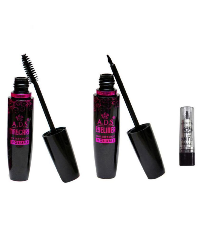 ADS Makeup combo Eyeliner, Mascara (9 ml) with Kajal Buy ADS Makeup combo Eyeliner, Mascara (9