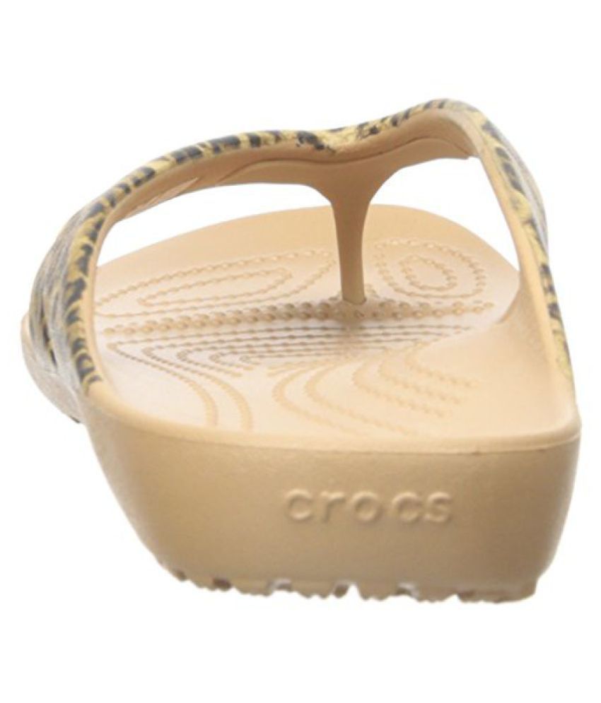 crocs kadee leopard print flip flop