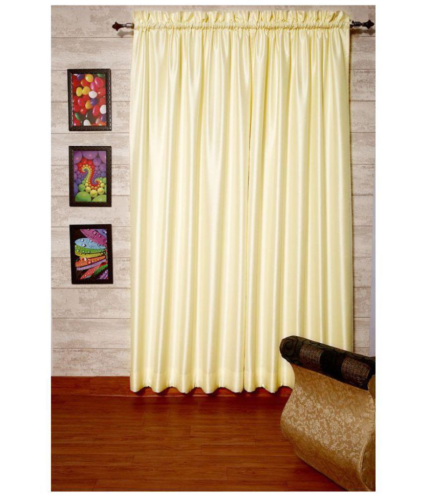 Zappycart Single Long Door Rod Pocket Curtains Solid Beige Buy
