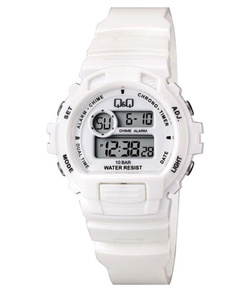 white digital watch