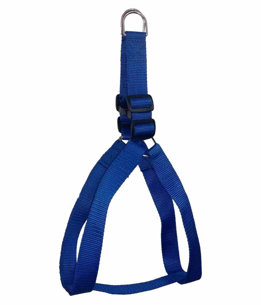     			Petshop7 Nylon Blue 1.25 inch Large without Padding Dog Harness