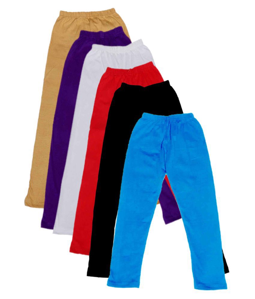     			IndiWeaves Multicolor Cotton Full Ankle Length Leggings (Pack of 6)
