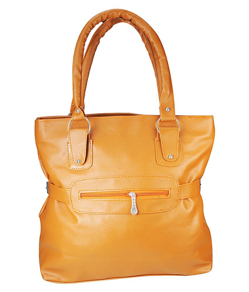 Crude Orange Faux Leather Shoulder Bag - Buy Crude Orange Faux Leather ...