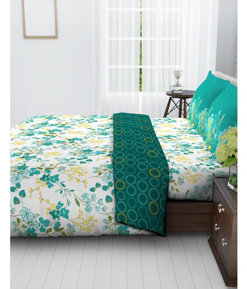 Tangerine Double Cotton MultiColour Floral Bedding Set Buy Tangerine