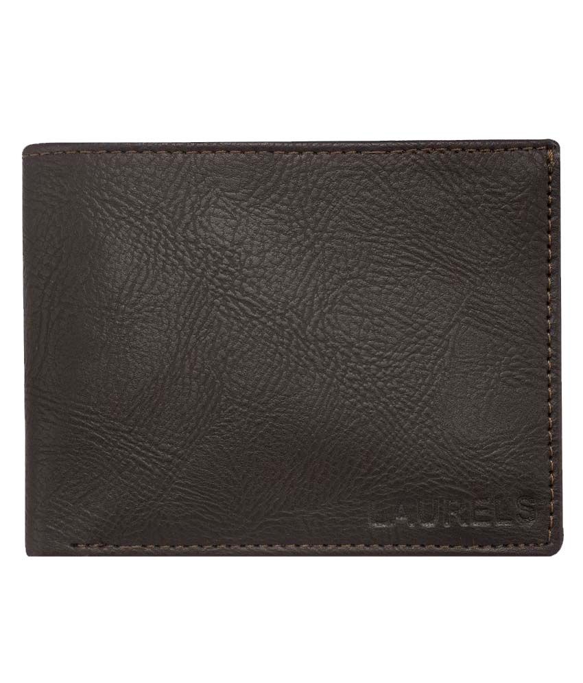     			Laurels Faux Leather Brown Formal Regular Wallet