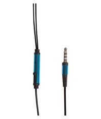 Callmate Metal HQ Ear Buds Wired Earphones With Mic Blue
