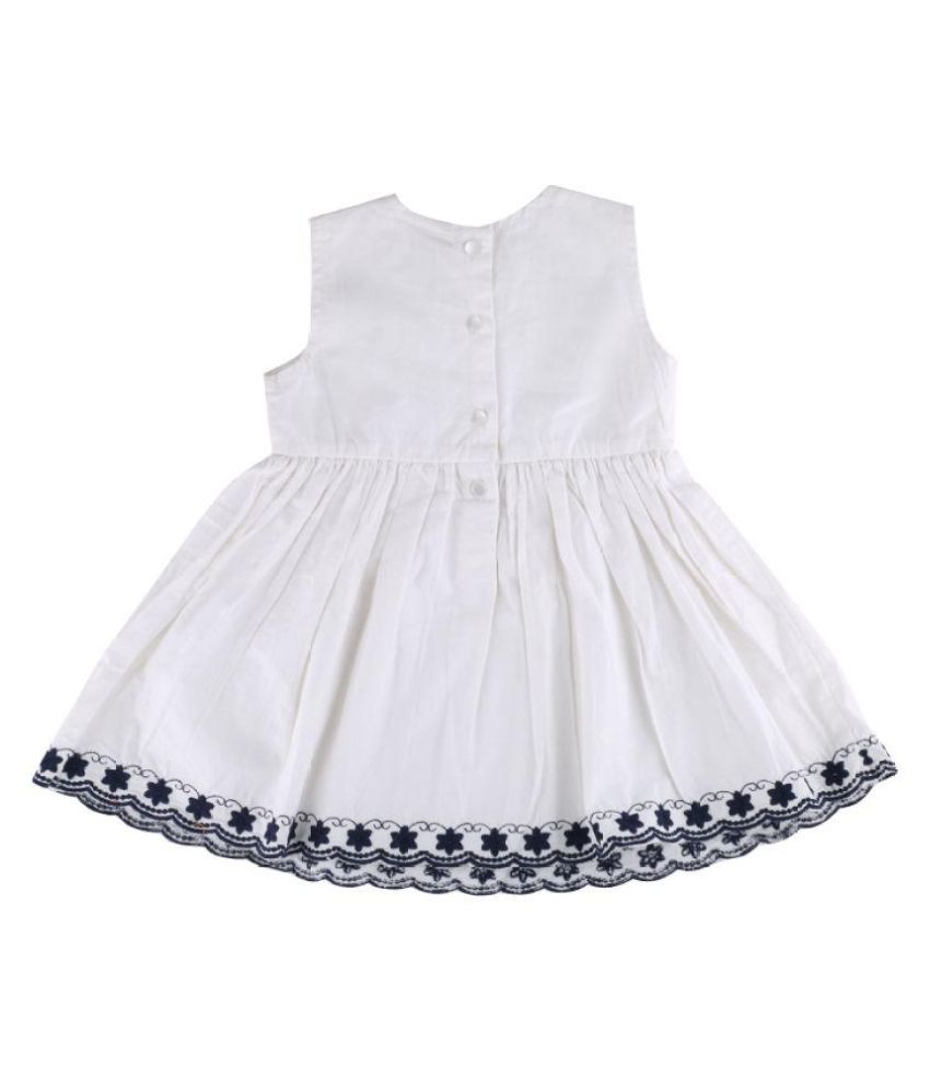 white cotton frock design