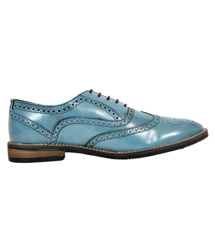turquoise brogues