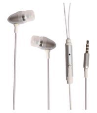 Callmate Metal HQ In Ear Wired Earphones With Mic Silver