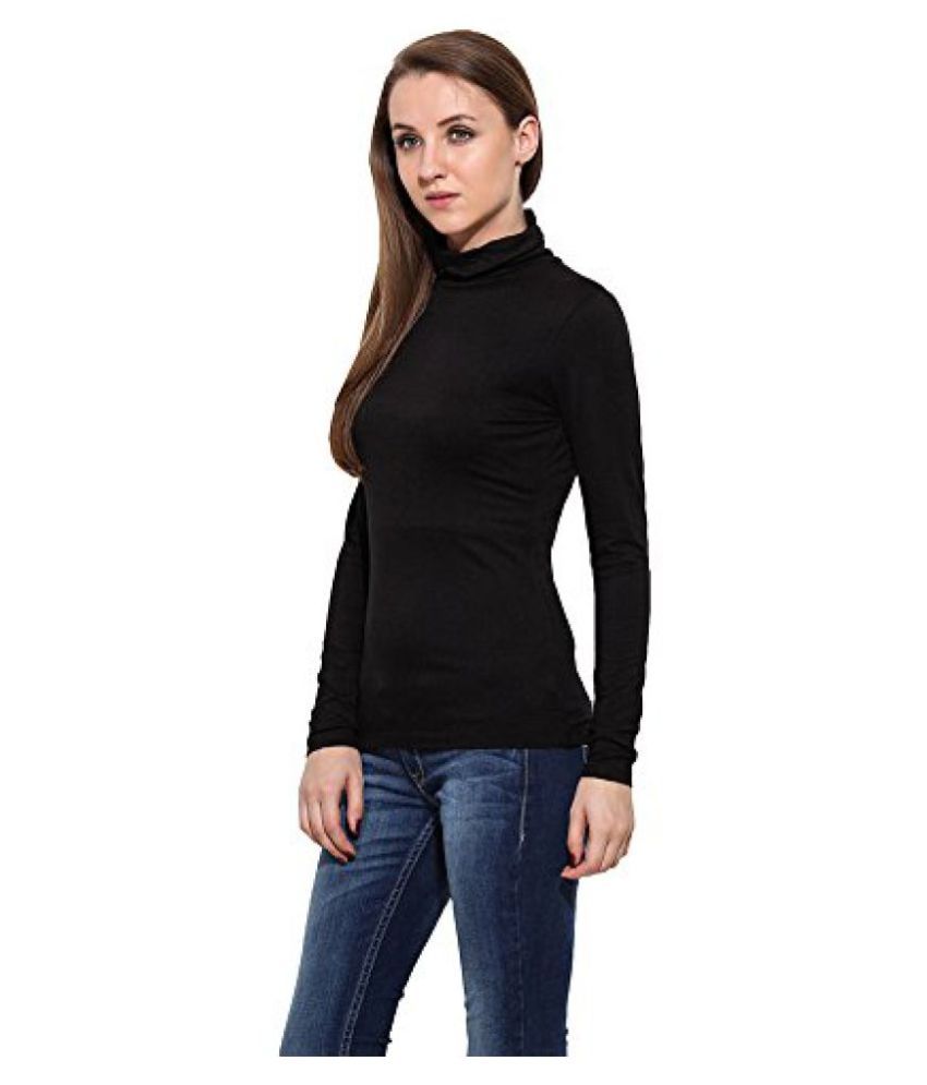 black full neck top