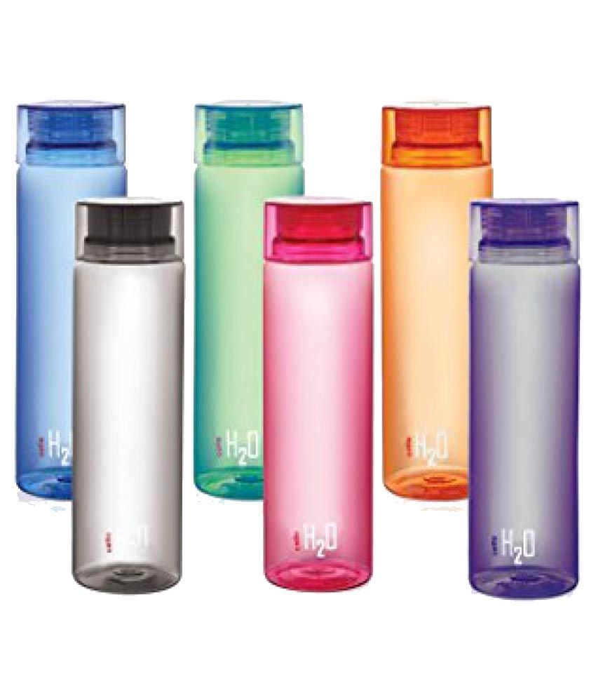 Cello H2o Multicolour 1000 Fridge Bottle Set Of 6 Cello H2o Multicolour 1000 Fridge Bottle Set Of 6