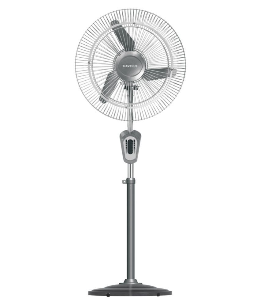 Havells 600 Turboforce Pedestal Fan Grey Price in India Buy Havells