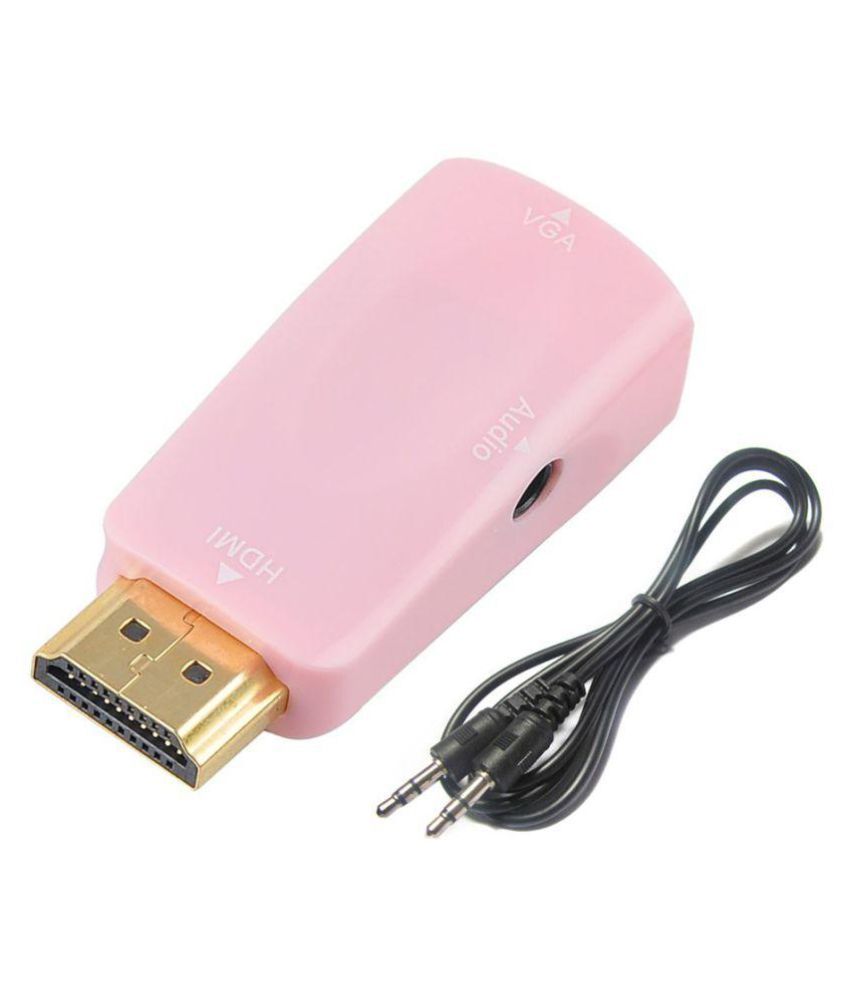 Ophion HDMI to VGA Converter With 3.5MM Audio for HDTV / MonitorPink