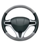 True Vision Steering Cover Leatherite Silver