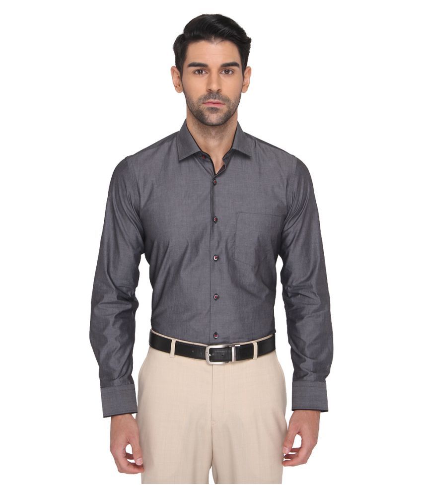 grey party wear shirt