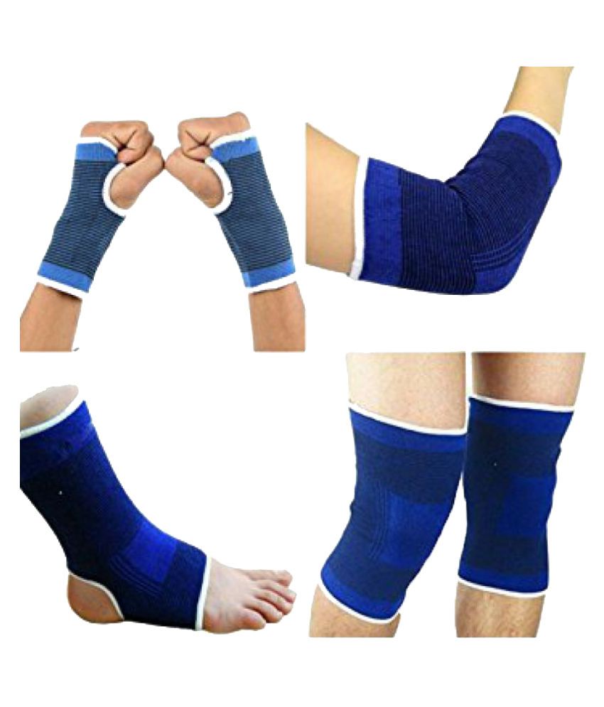 Skyfitness Blue Combo of Knee ,Palm, Elbow and Ankle Support
